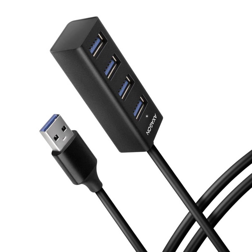 AXAGON HUE-M1AL HUE-M1AL USB-hub 4 poorten USB-A USB 3.2 Gen1 5 GBit/s Zilver