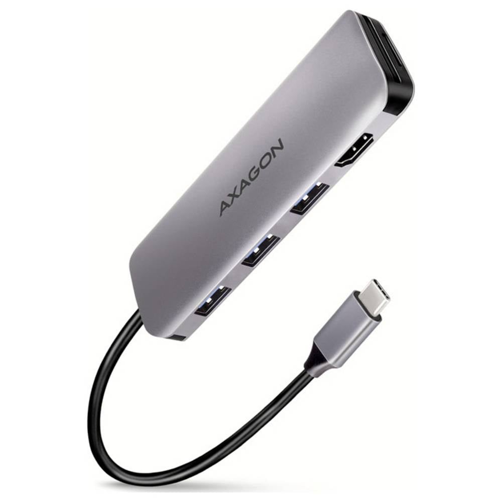 AXAGON HMC-HCR3A USB-hub USB-A, USB-C, HDMI, Micro-SD, SD USB 3.2 Gen1 5 GBit/s