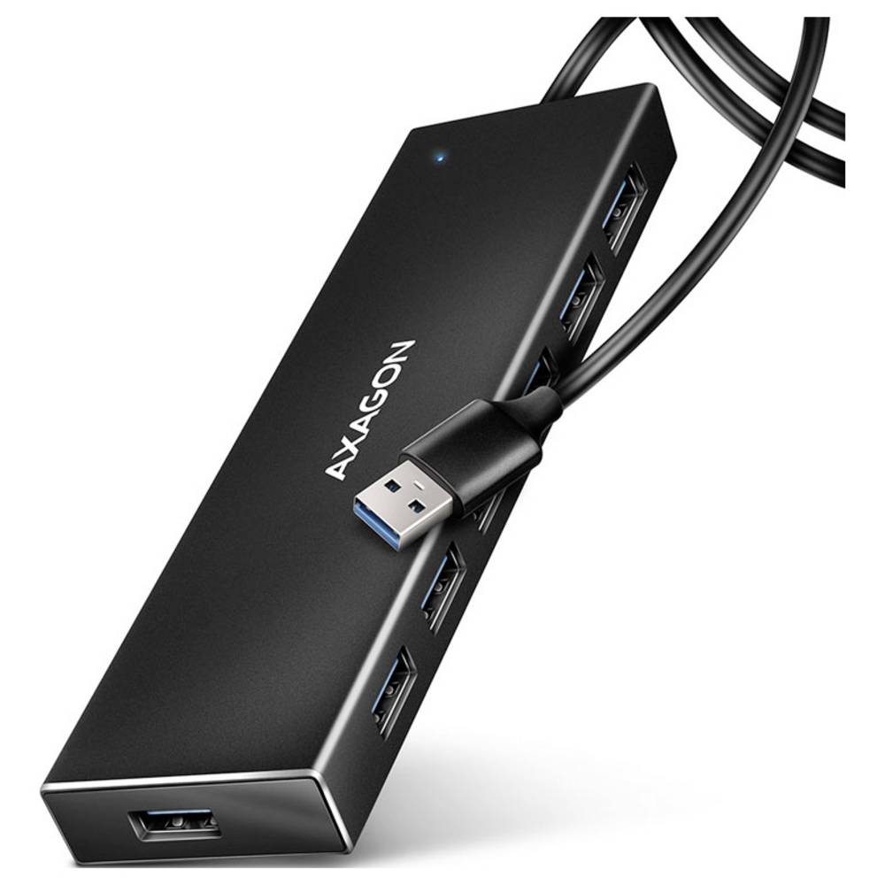 AXAGON HUE-F7A USB-hub 7 poorten USB-A 3.0, Micro-USB USB 3.2 Gen1 5 GBit/s