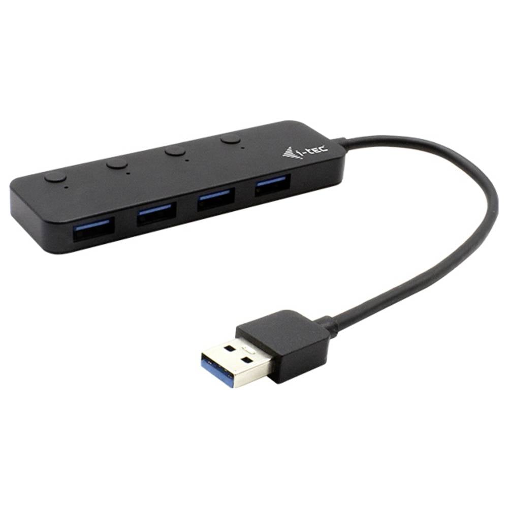 i-tec I-TEC USB 3.0 Metal HUB 4 Port U3CHARGEHUB4 USB-hub 4 poorten USB-A USB 3.0 5 GBit/s Zwart