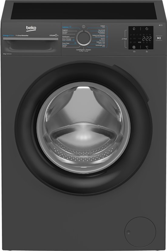 Beko BM3WFT31041A1 - Wasmachine - Voorlader - 10 kg - 1400 RPM - Antraciet