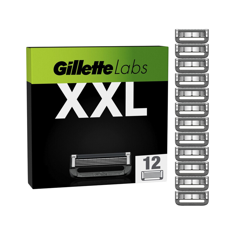 Gillette Labs - Scheermesjes voor Mannen - 12 Navulmesjes - Compatibel Met Gillette Labs Met Exfoliating Bar En Heated Razor