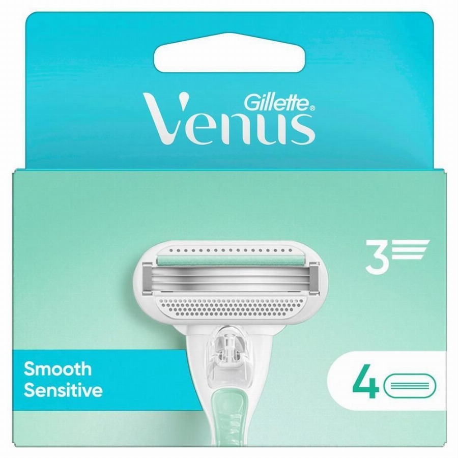 Gillette Venus Smooth Sensitive scheermesjes, 4 stuks Apparaat