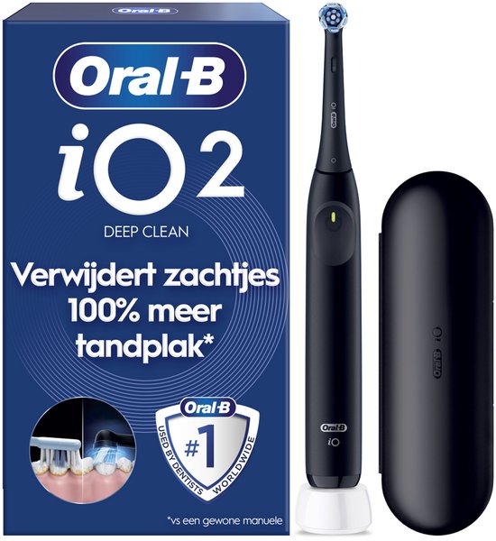 Oral-B iO2 Night Black Elektrische Tandenborstel - 1 Opzetborstel - 1 Reisetui