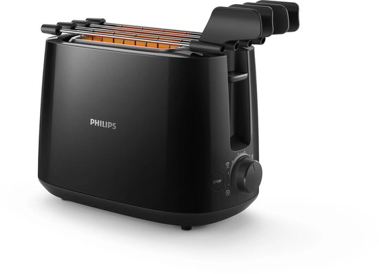 Philips Daily Collection HD2583/90 broodrooster 8 8 snede(n) 600 W Zwart