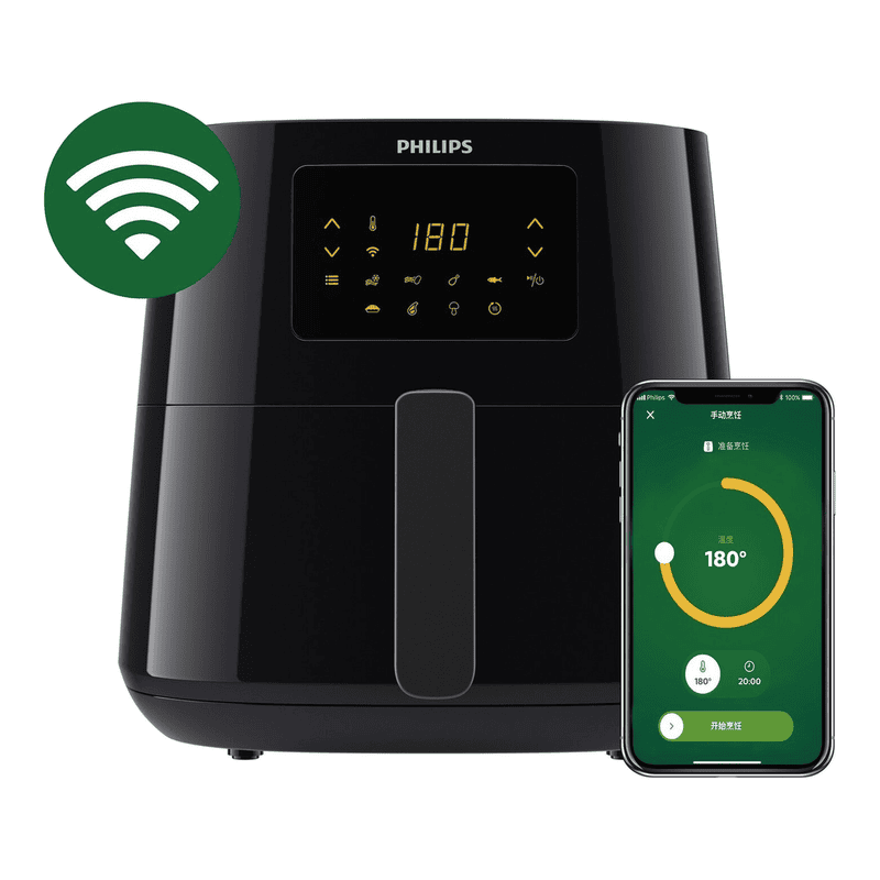 Philips Home HD9280/70 Airfryer 6.2 l 2000 W Appbased Zwart