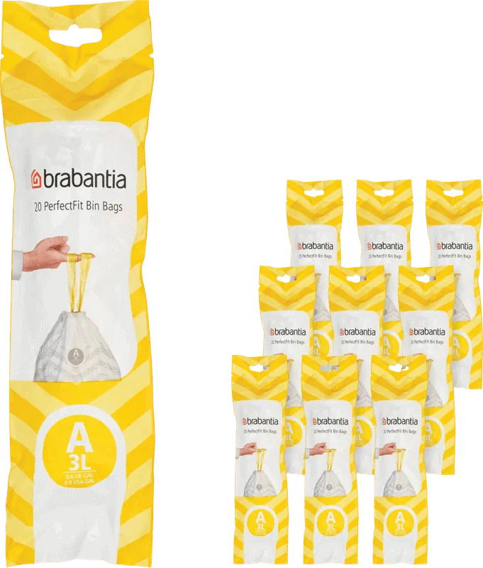 Brabantia Vuilniszakken Code A - 3 Liter (120 stuks)