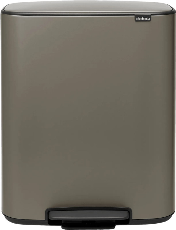 Brabantia Bo Pedal Bin 2 x 30 Liter Platinum