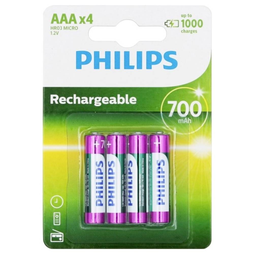 PHILIPS 700 MAH AAA LR03 X4