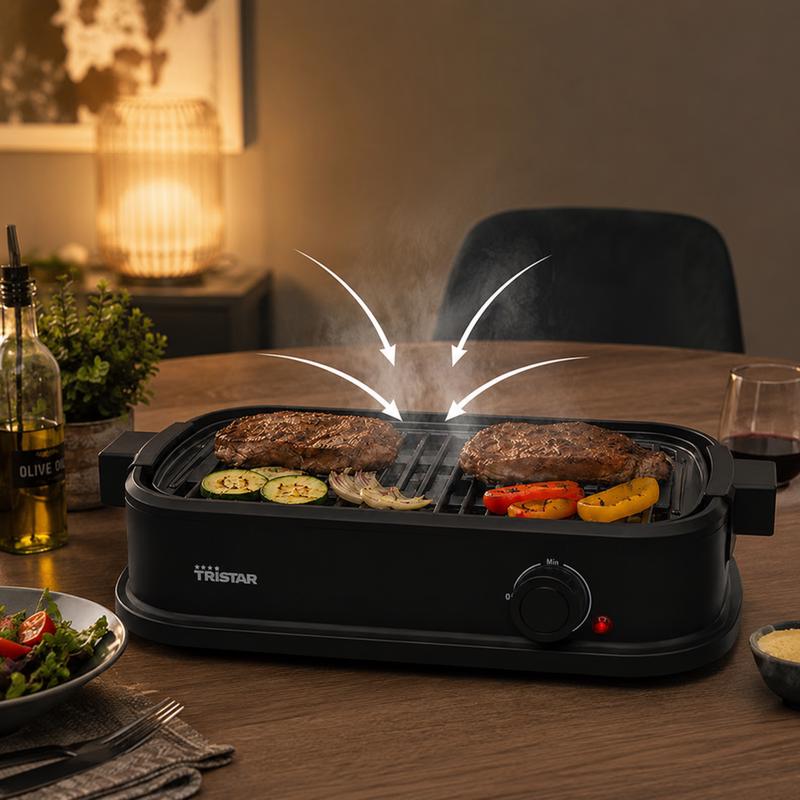 Tristar elektrische tafelgrill met afzuiging