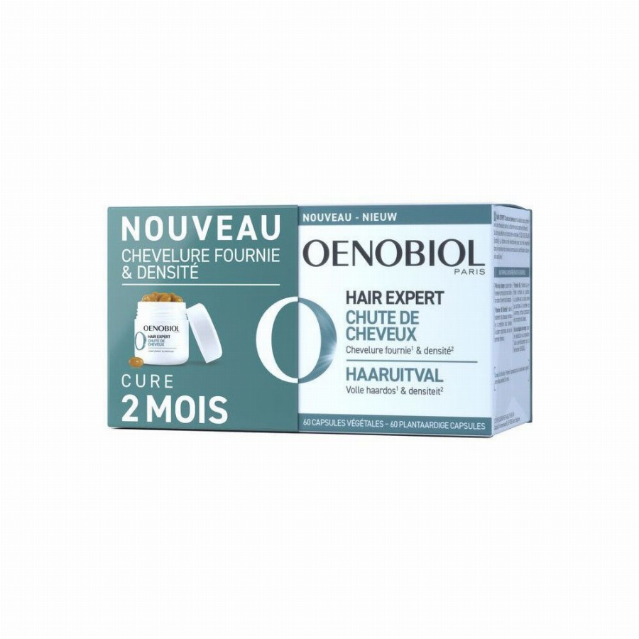 Oenobiol Paris Hair Expert Haaruitval | Voller haar Biotine, selenium en zink 2x60 Capsules