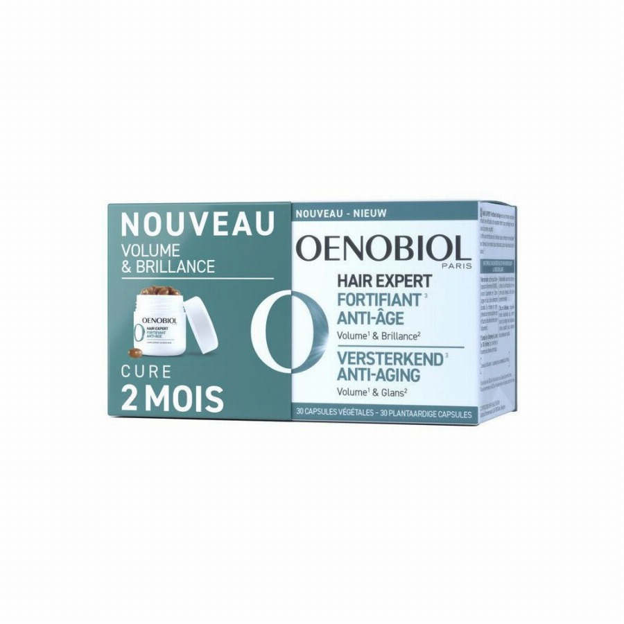Oenobiol Hair Expert Versterkend Anti-Aging | Volume en glans Biotine, selenium zink 2x30 Capsules