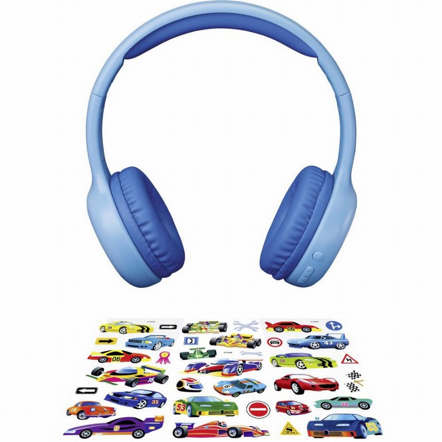 Lenco HPB-110BU Over Ear koptelefoon Bluetooth Blauw Volumebegrenzing Kinderen
