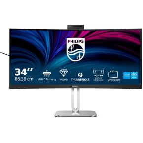 Philips 6000 Series 34B2U6603CH/00 34 Wide Quad HD 120Hz USB-C 100W Curved VA Monitor