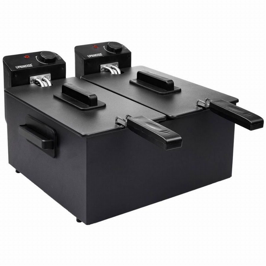 Princess 183028 Friteuse met dubbele koudezone 6 l 2x 1800 W Zwart