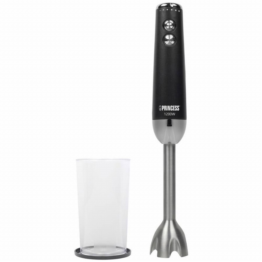 Princess 01.221229.01.001 Staafmixer 1200 W Zwart, RVS