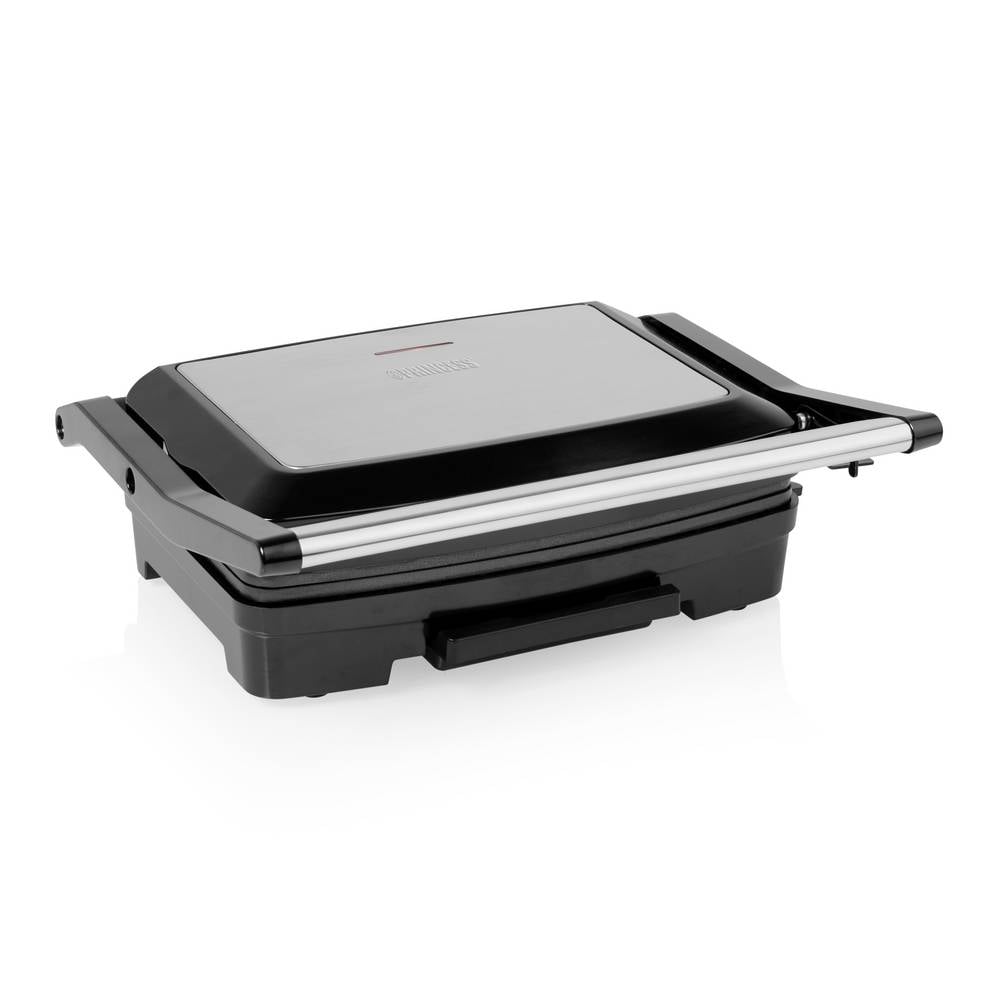 Princess Contactgrill compact 117501 – Tosti apparaat – Panini grill – Grill apparaat – Bakoppervlak van 23 x 15 cm – Vetopvangbak – RVS Design