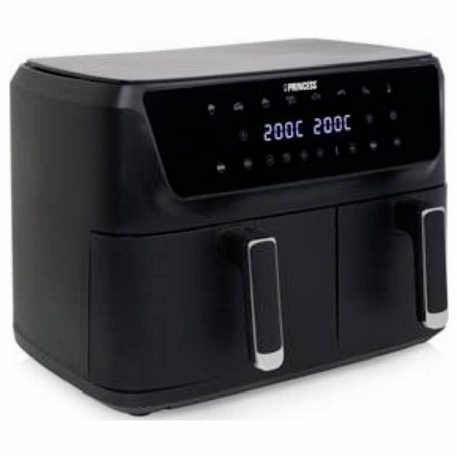 Princess 01.182470.01.001 Airfryer 11 l 2700 W LC-display, Anti-aanbaklaag, BPA-vrij Zwart