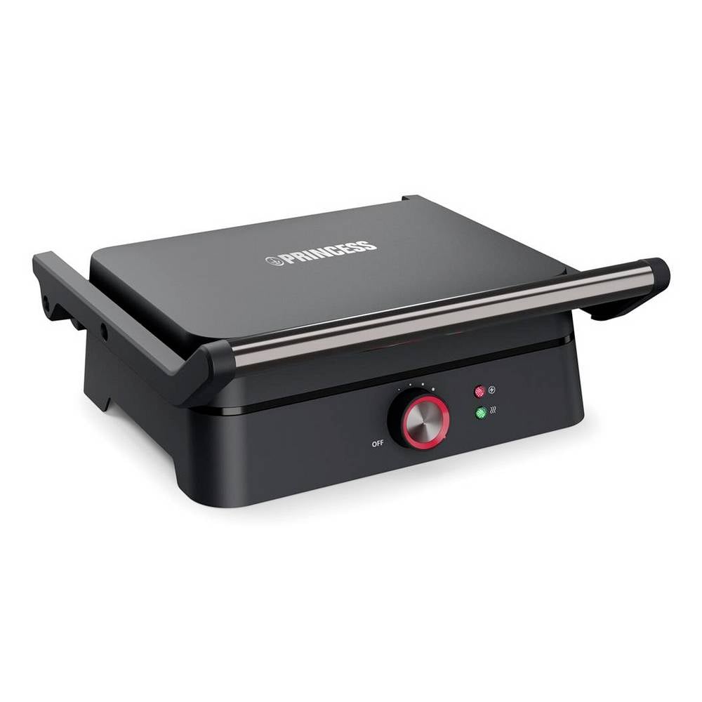 Princess Contactgrill - tosti apparaat - Grill 27,5x18cm - 117502 - 1800W - Uitklapbaar - Uitneembare PFAS-vrije platen - vaatwasserbestendig