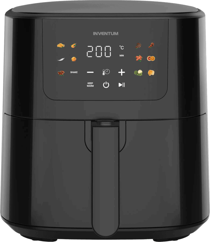 Inventum GF501HLDB Airfryer XL - 5L - 11 programma's - 70-200 °C - Tot 5 personen - Zwart - WK