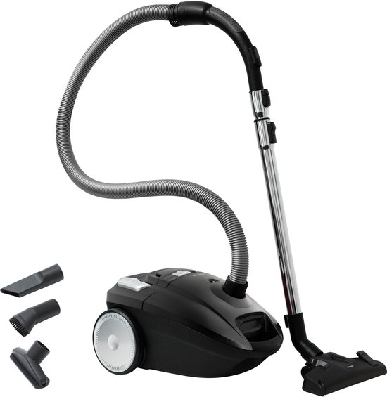 Inventum ST306ZZA – Stofzuiger met zak – 3 liter – HEPA 13 – Snoerlengte 7 meter – Zwart