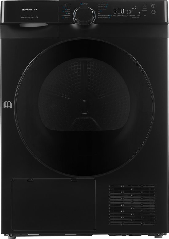 Inventum VDW9030B - Warmtepomp droogkast - 9kg - 14 programma's - UV-licht - 65 dB -Zwart