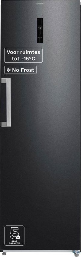 Inventum VR1850B - Vrijstaande Diepvriezer - Kastmodel - No Frost - 272 liter - 8 lades/vakken - Zwart RVS