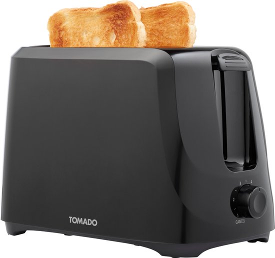 Tomado TBT2000B - Broodrooster – Toaster - 2 lange sleuven - 6 standen – Zwart