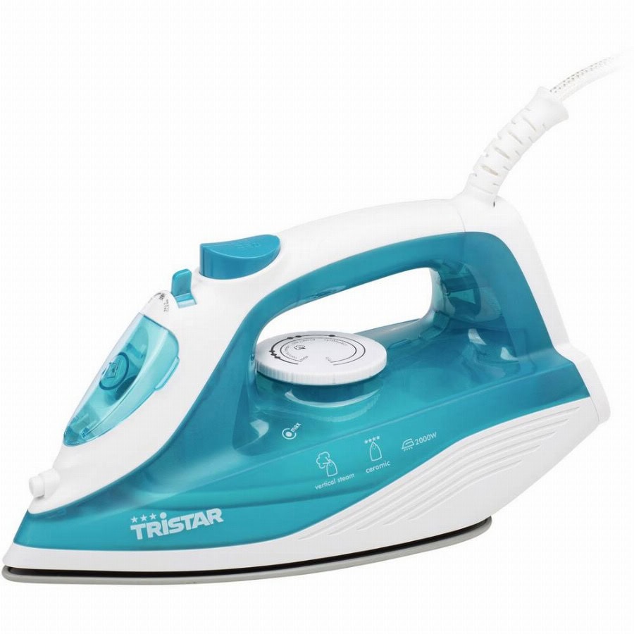Tristar ST-8300 Stoomstrijkijzer Wit, Blauw 2000 W