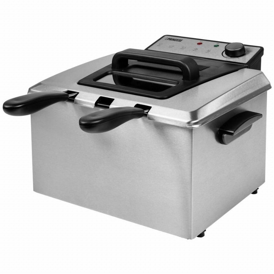 Princess 185000 Friteuse met koudezone 5 l 3270 W Zwart, Zilver (mat)