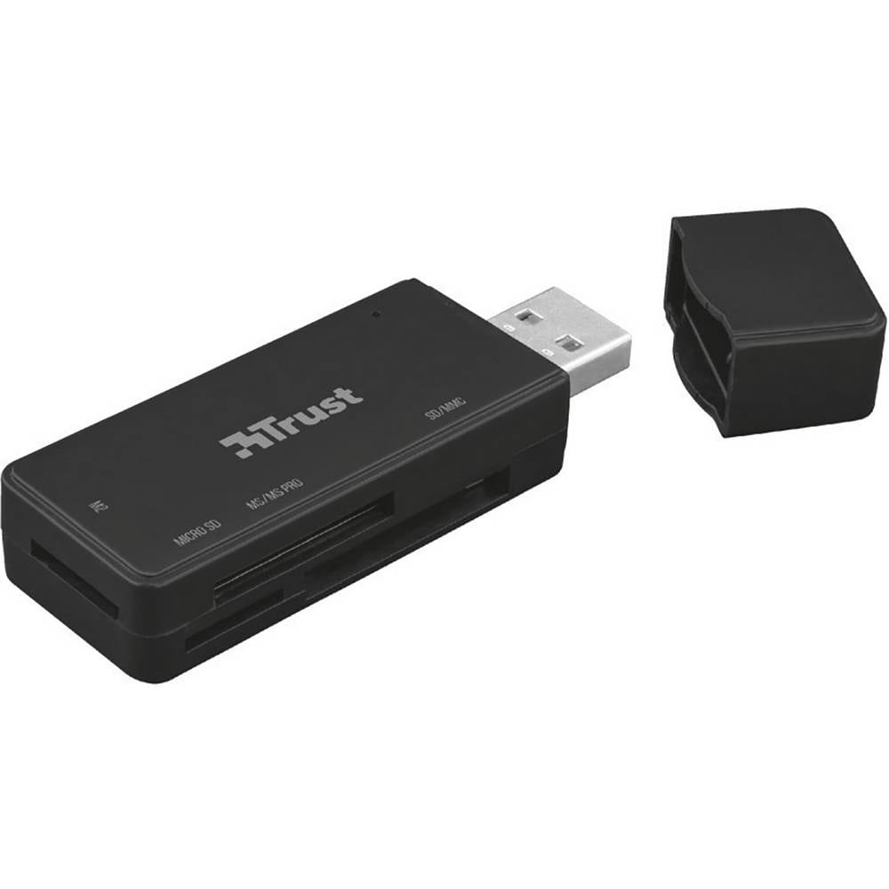 Trust Nanga USB 3.1 Externe geheugenkaartlezer USB-A 2.0 Zwart