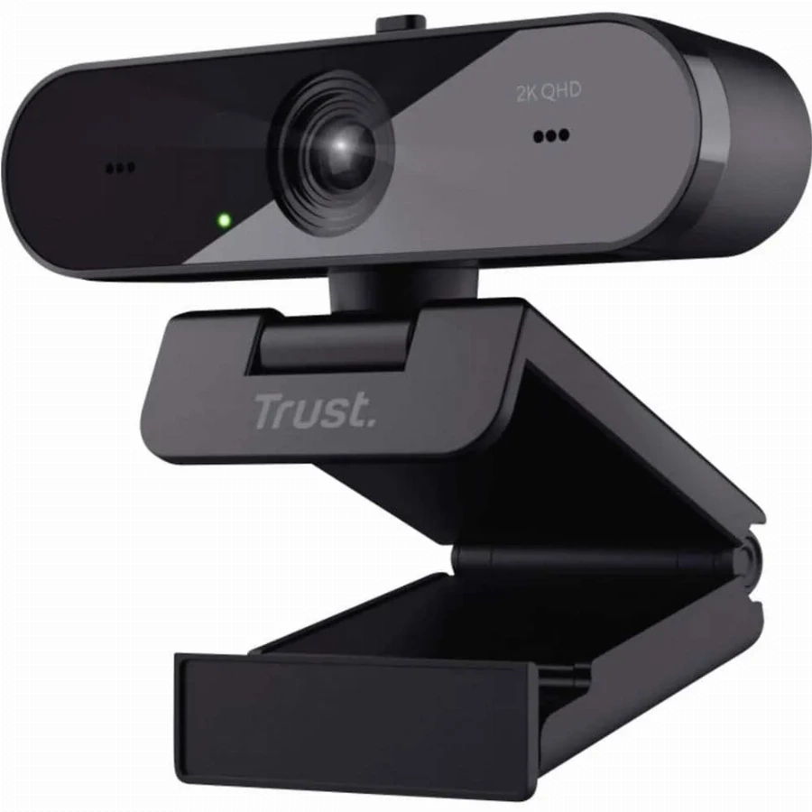 Trust Taxon Webcam - QHD - 2K - Privacy Filter - Zwart - voor Skype, Teams & Zoom