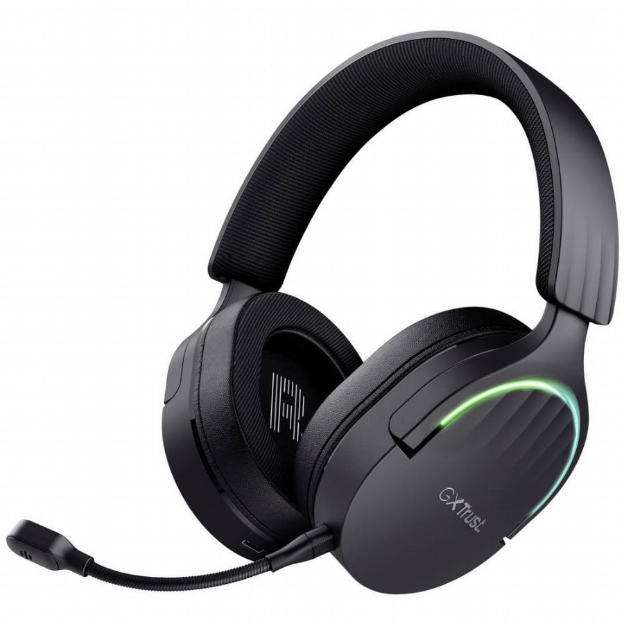 Trust GXT491 FAYZO Over Ear headset Bluetooth Virtual Surround Zwart Surround sound, Microfoon uitschakelbaar (mute), Volumeregeling Gamen