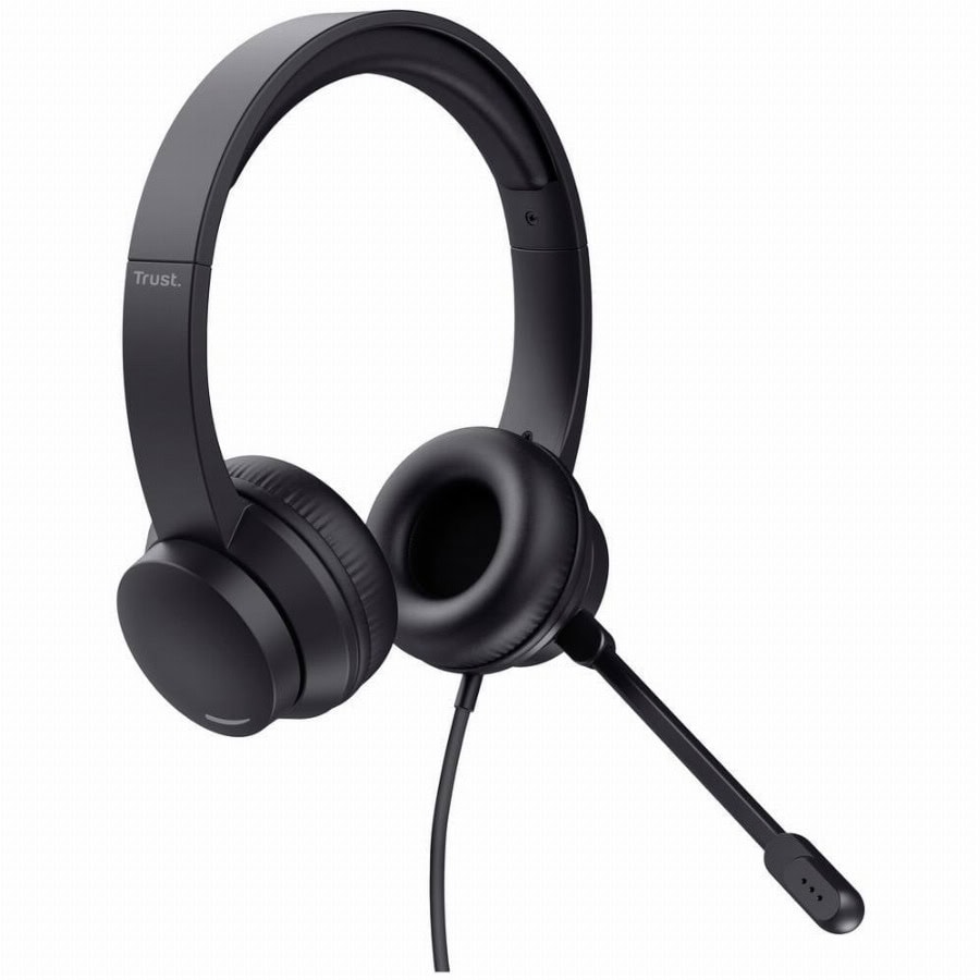 Trust HS-201 Over Ear headset Kabel Stereo Zwart Computer