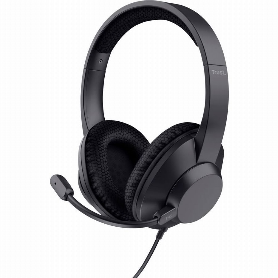 Trust Trust Ayda Max - Headset - On-Ear - kabelgebunden Audiochip voor koptelefoon Kabel Zwart Noise Cancelling