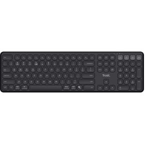 Trust Vaiya - Draadloos Toetsenbord - Multidevice - Full-size Numpad - Scissor Toetsen - AZERTY BE - Zwart