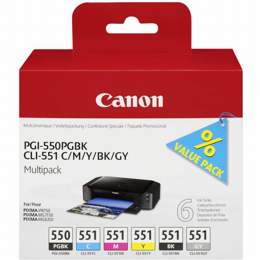 Canon PGI-550/CLI-551 Cartridges Combo Pack