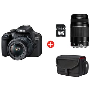 CANON EOS 2000D 18-55 IS II  75-300 III PACK