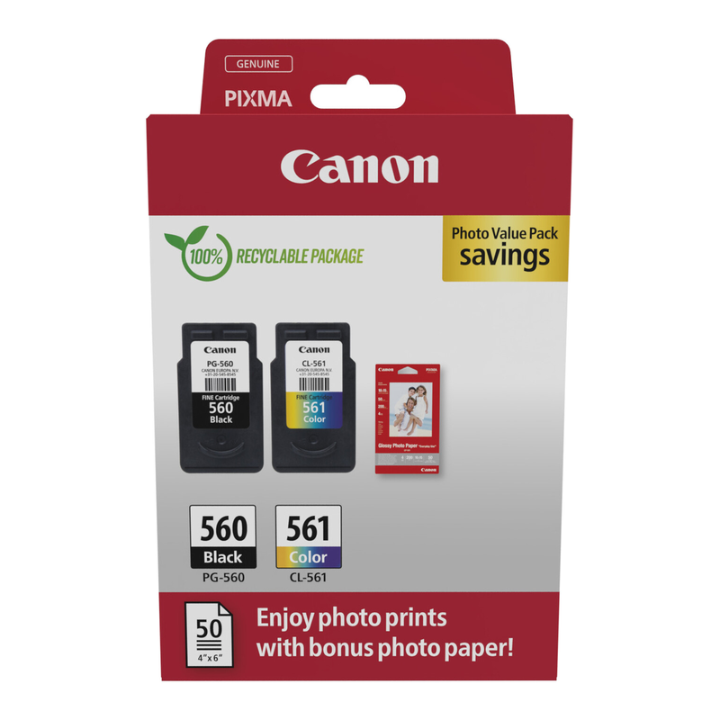 Canon PG-560/CL-561 Cartridge + Fotopapier
