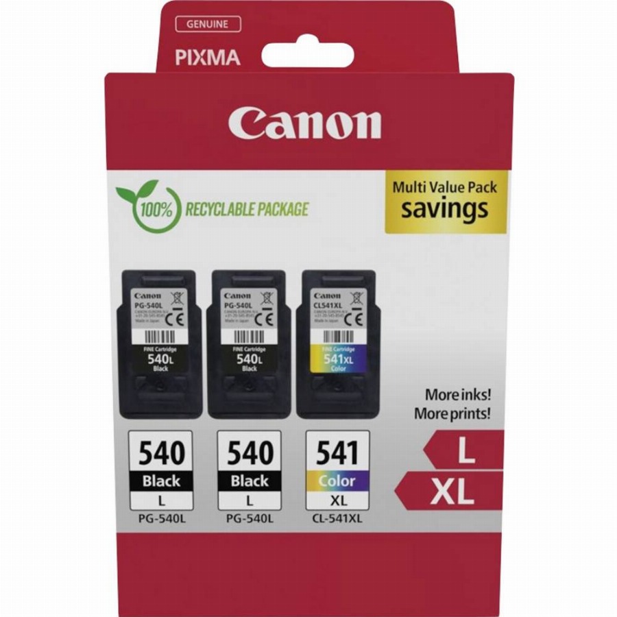 Canon PG540L x2/CL541 XL Cartridges Combo Pack