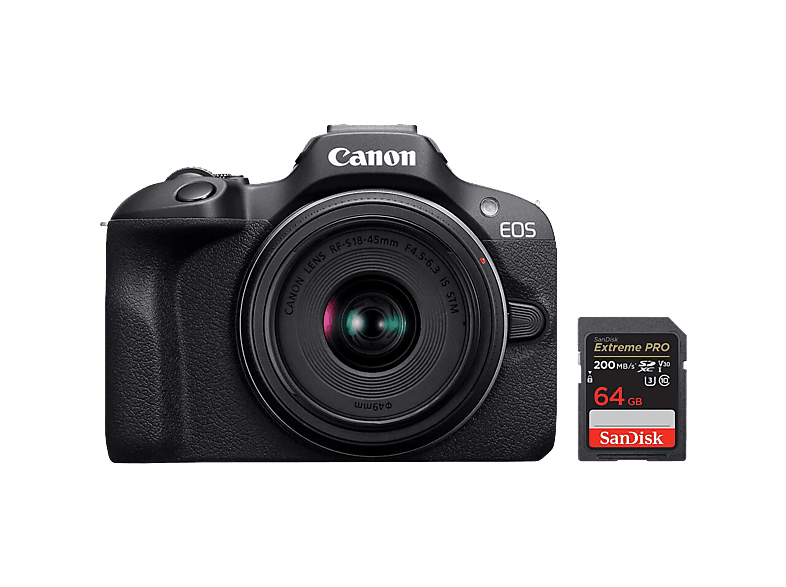 Canon Eos R100 + Rf-s 18-45mm 64 Gb Sd Kaart Hybride Camera