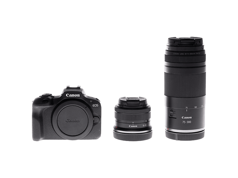 Canon Eos R100 Bk + Rf-s18-45 Rf75-300mm