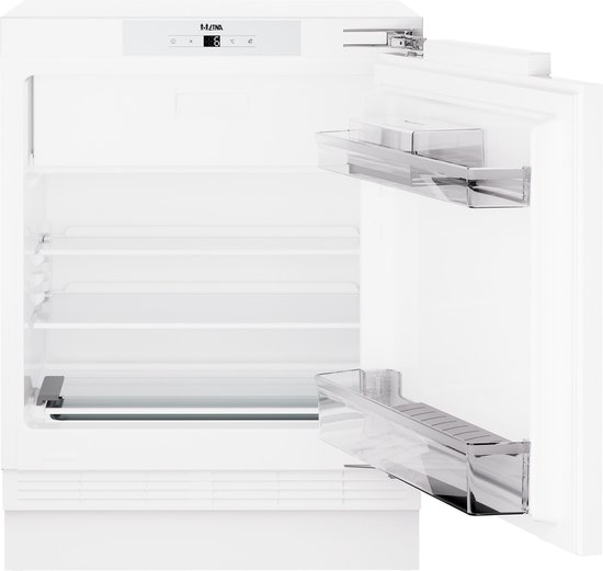 ETNA KVO682 - Onderbouw koelkast met vriesvak, 82 cm - Elektronische Thermostaat - Energieklasse E - LED display - Supercool - FastFreeze - Transparante Groentebak