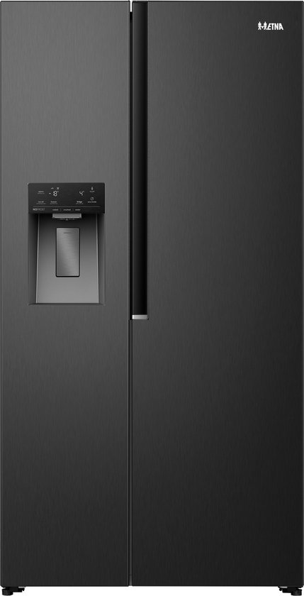 ETNA AKV6178IZWA - Amerikaanse koelkast - No-Frost - 178 cm hoog - 528 liter - Energielabel C - Invriesvermogen 10 kg/24u - Geluidsniveau 37 dB - LED Display - IJs- en waterdispens…