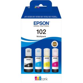 Epson 102 Multipack Zwart, Cyaan, Magenta, Gele inktcartrige voor de Ecotank
