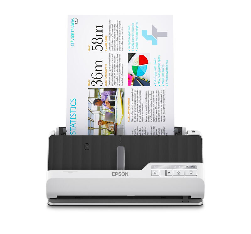 Epson DS-C490 Scanner met ADF + invoer voor losse vellen 600 x 600 DPI A4 zwart, wit
