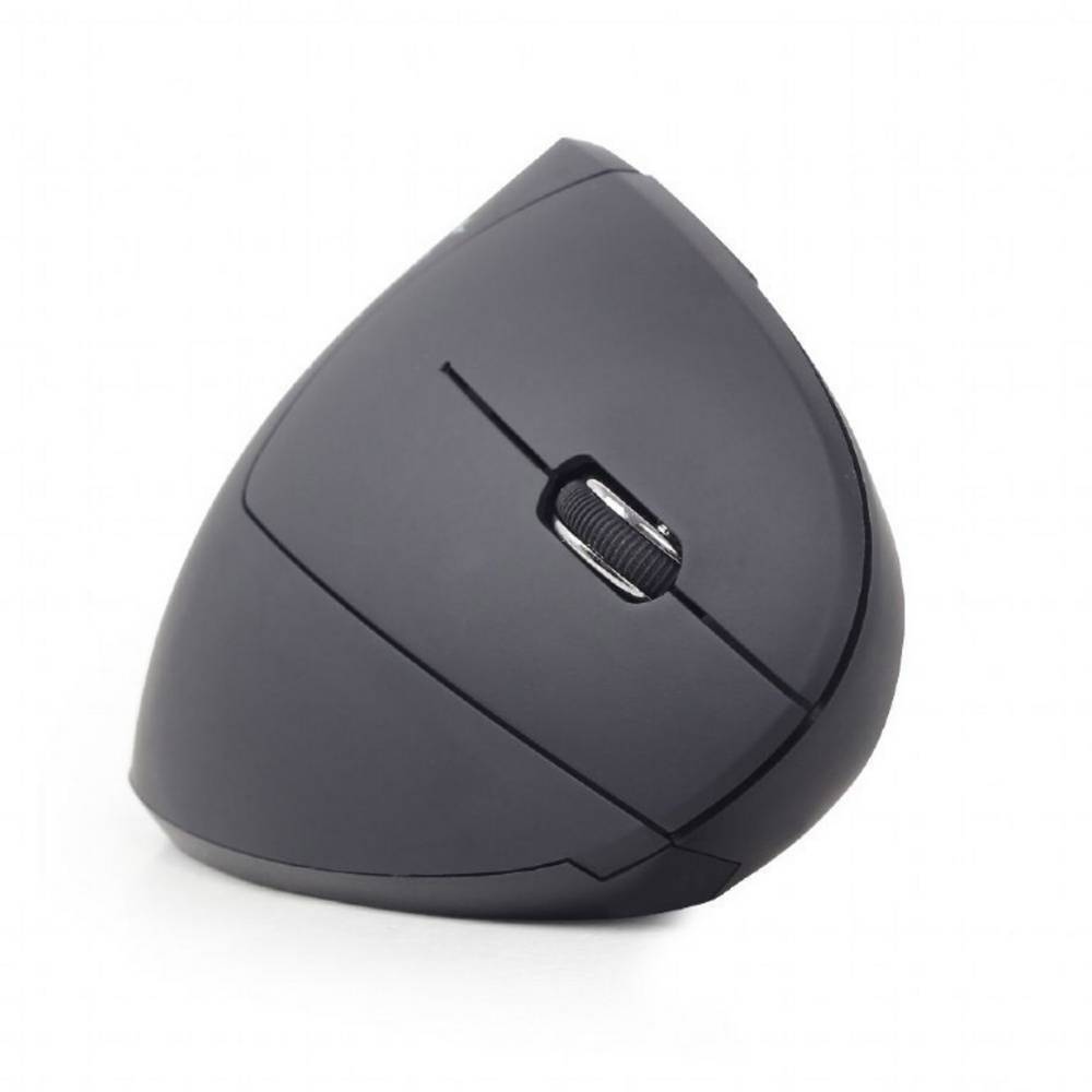 Gembird MUSW-ERGO-01 Ergonomische muis Radiografisch Optisch Zwart 6 Toetsen 1600 dpi Ergonomisch