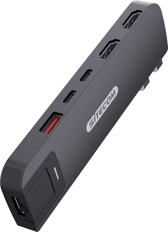 Sitecom MacBook Pro Multiport Hub 6 in 2 Zwart