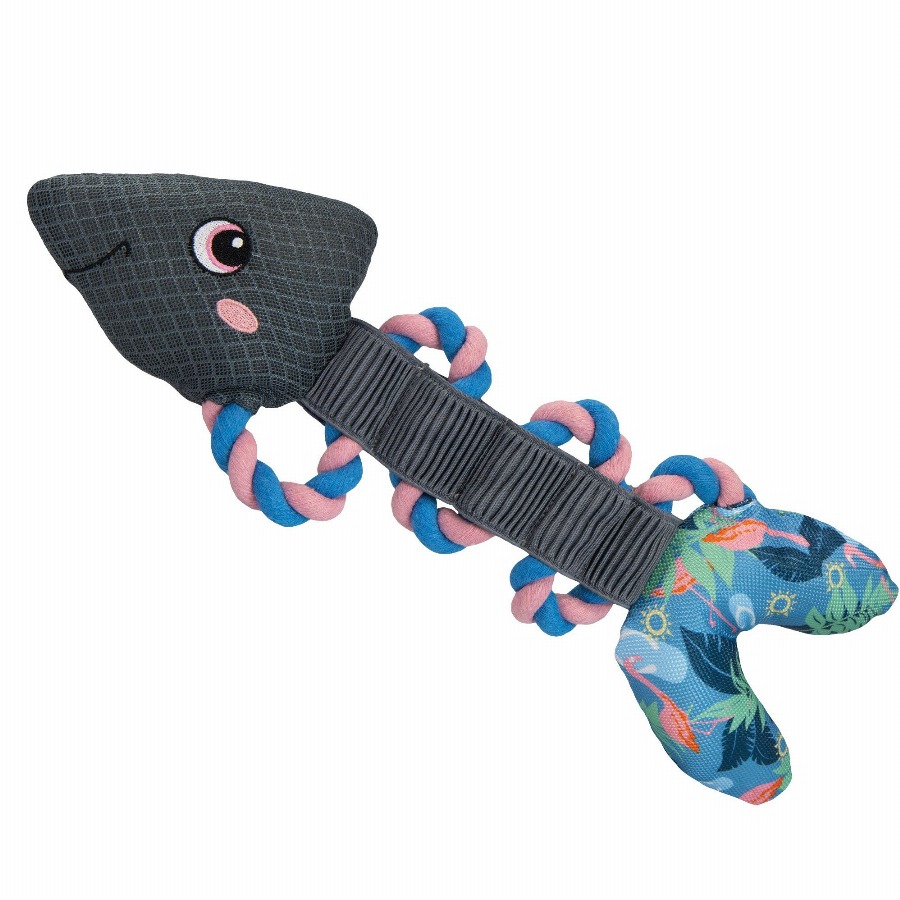 CoolPets Pull me! Fishy rope (Flamingo) 1