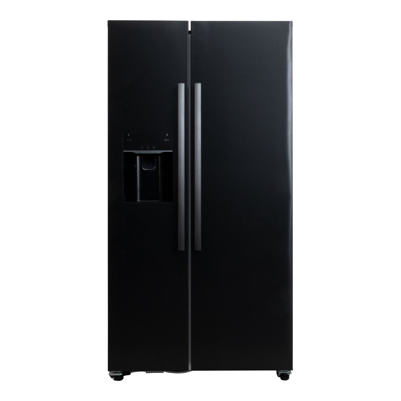 Frilec BONNSBS-666-HCF-040EDI – Amerikaanse Koelkast – Met IJsmaker – 5 Jaar Garantie – No Frost – Met Display – 513 Liter – Zwart